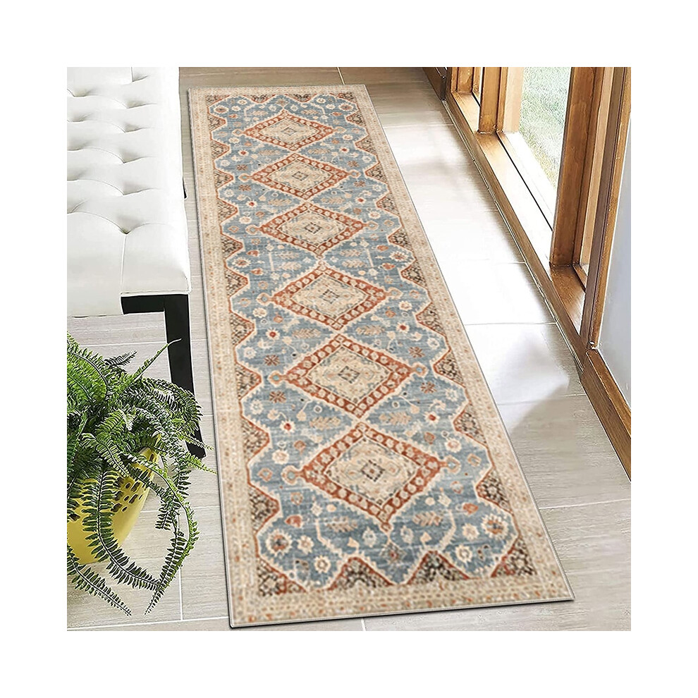 (Style 10, 60*240cm) Balcony long carpet, household washable base, foldable anti-slip foot mat, bay window mat, thickened bedside blanket