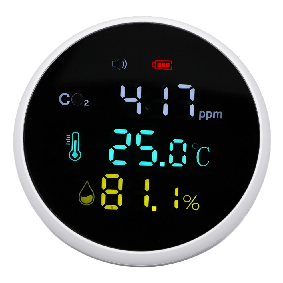 Portable Co2 Monitor 400-5000Ppm With Temp & Humidity Alarm 8731347121098