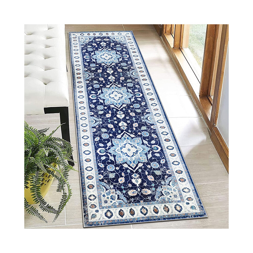 (Style 9, 60*150cm) Balcony long carpet, household washable base, foldable anti-slip foot mat, bay window mat, thickened bedside blanket