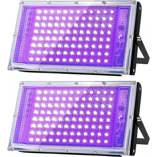 2 τεμάχια 4 τεμάχια 100W LED Blacklight UV μαύρα φώτα για Glow Party IP65 αδιάβροχο Blacklight