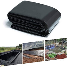 Pond Liner 6.5x6.5ft Rubber with 7.9mm Thick Underlayment for Koi Pond, Waterfall, Plants, and Fountain Winter Cover Black