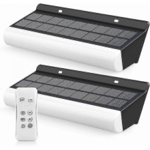 300lm Remote Control Solar Wall Light, Dimmable Light With 2 Dimmable Ip66, 36 Ultra-bright Solar Powered Leds Compatible with Wall Decor, L