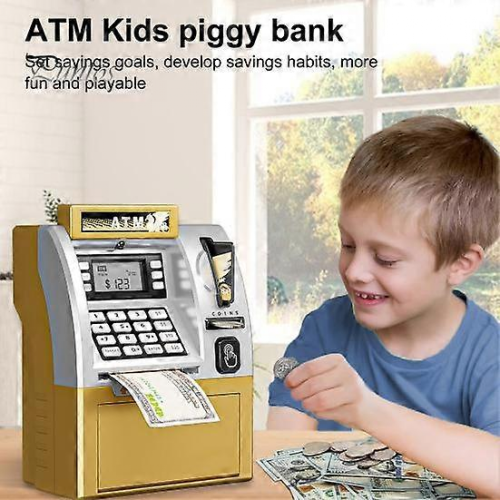 Παιδικό ATM Κουμπαράς Παιχνίδι με Κάρτα Ηλεκτρονικά Μετρητά Κέρματα Ταμιε 2