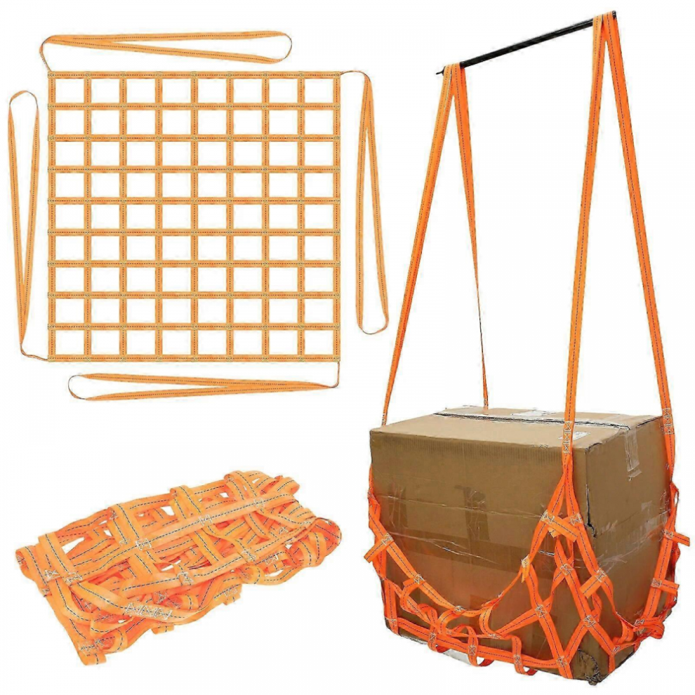 300KG Cargo Lifting Nets1x1M Polyester Sling Hoisting Net Load Capacity Cargo Hanging Net for Loading and Unloading Cargo