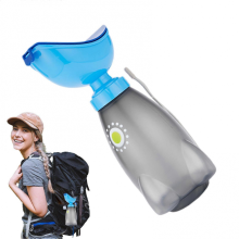 Road Trip Urinalflasche für Frauen Urinflasche Weibliches Uriniergerät Ergonomisch gestalteter Pinkeltrichter mit Pfanne für Frauen, Blau‘