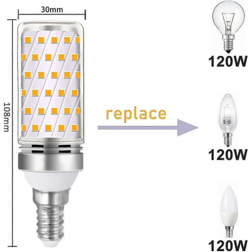 Λαμπτήρας LED E14 16w Θερμό Λευκό 3000k 1600lm, Ισοδύναμος Λαμπτήρας Αλογόνου E14 100w 2