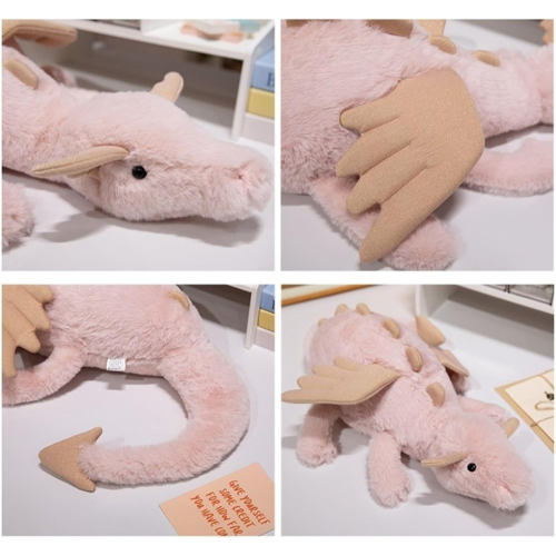 50cm Pink Dragon Plush Good Guy Doll Cute Ornament Gift Medium Soft Brithday Gift 2