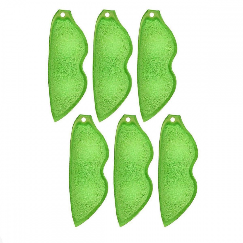 6Pcs Beans Shaped Bottle Cleaning Sponge,Magic Beans Cleaner Reusable