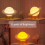 Λάμπα Saturn LED 3D εκτύπωσης Διακοσμητική λάμπα Galaxy Planet Lamp με βάση/τηλεχειρι 4