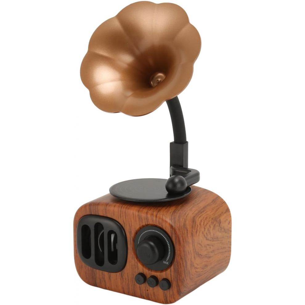 Retro Gramophone Speaker, Mini Gramophone Phonograph Shape Bluetooth Speaker Loudspeaker, Vintage Home Bedroom Decor, Retro Music Player 6477056486524