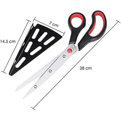 Kitchen Pizza Scissors Sharp Blades Pizza Cutter with Pizza Server Stainless Steel Pizza Scissors / Pizza Knife - Red 1