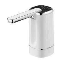Electric Water Dispenser - USB Rechargeable Water Bottle Pump, Foldable Drinking Dispenser for Home, Office, Outdoor Use, Fast Flow, White