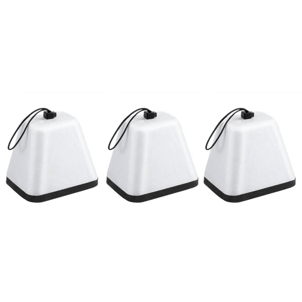 Set Of 3 Insulated Outdoor Faucet Covers For Winter Protection, Polystyrene Spigot Valve Insulators, Cold Weather Guard 9016109693587