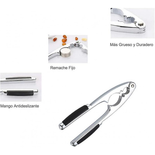 Nutcracker, Non-Slip Bottle Opener with Rubber Grips, 17cm Thick Nutcracker Nut Opener for Seafood 2