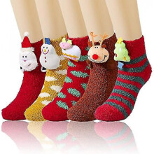By Fluffy Socks,Winter Thermal Cozy Socks for Ladies Women Girls,Casual Slipper Socks Christmas Sock