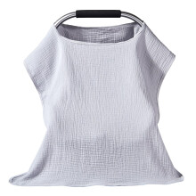 Baby Nursing Ponchos for Feeding, Breathable Light Grey Fabric, Multi-Use Canopy for Car Seats and Cart Cover