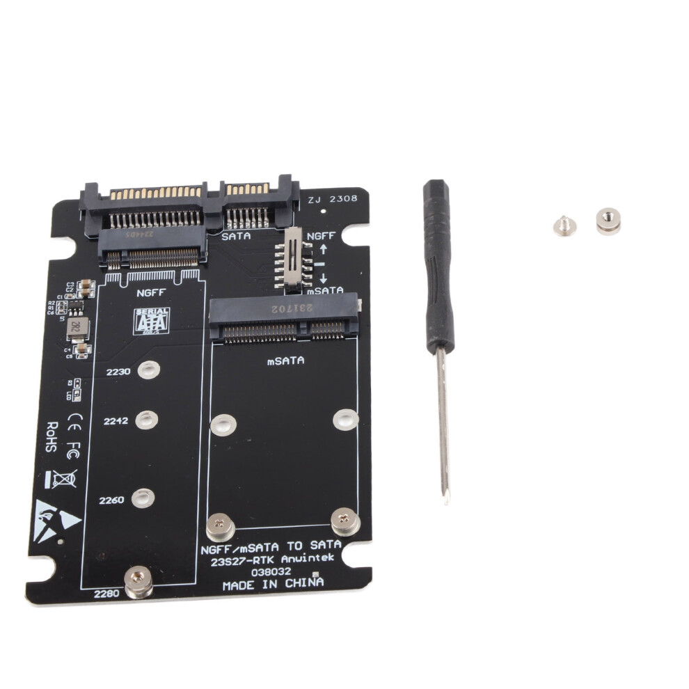 2 In 1 Mini M.2 Ngff & Msata Ssd To Sata 3.0 8320539941905