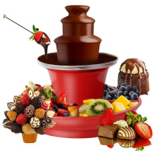 Mini Chocolate Fountain 3 Tiers with Removable Tray, Easy to Clean, 200g Capacity for Parties and Gatherings