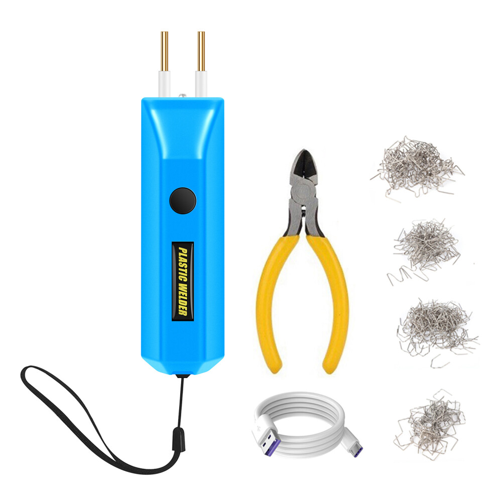 Portable Plastic Welder Kit 100W, 14Cm, 400Pcs Staples Blue 6931347135992