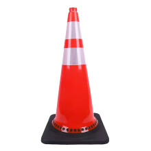 Portable Reflective Parking Barrier Cones - Plastic Safety Barriers for Hospitals, Schools, Residential Areas, Crowd Control