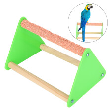 Holziger dreieckiger Papageienständer, 17,5 cm Länge, Zufällige Farbe