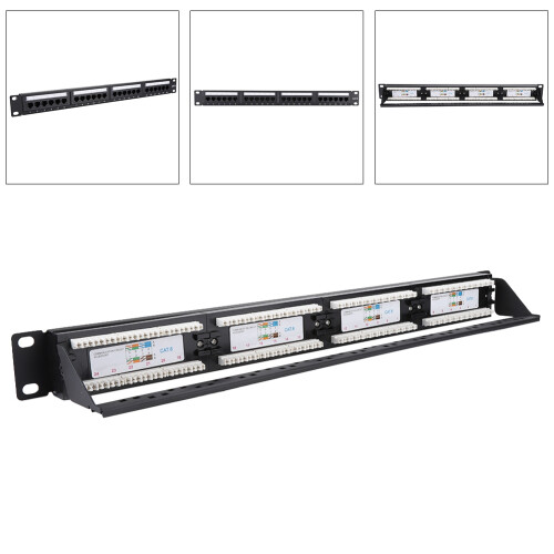24 Port Mountable Data Patch Panel High Speed CAT6 1
