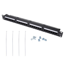 24 Port Mountable Data Patch Panel High Speed CAT6