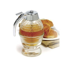 Honey Dispenser with Stand 200ml No Drip Syrup Container for Maple Syrup Olive Oil Vinegar Storage