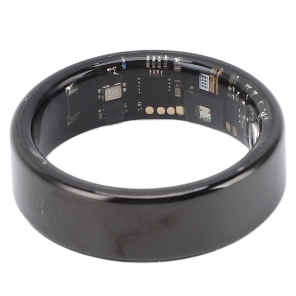 Water-Resistant Smart Health Ring, Stainless Steel, 20Mah Black 8171347145012