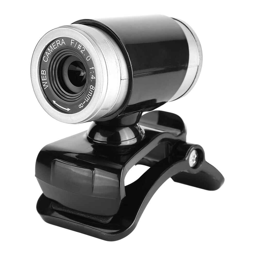 Clip On 360 Degree Usb 0.3 Megapixel Hd Webcam Web Black/Silver 8320539942537