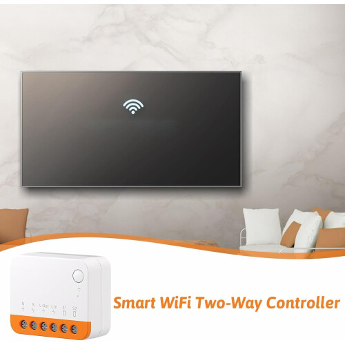 WiFi Controller for Lights with Voice Control, App Smart Button, Two-Way Light Control, Home Assistant Compatible 1