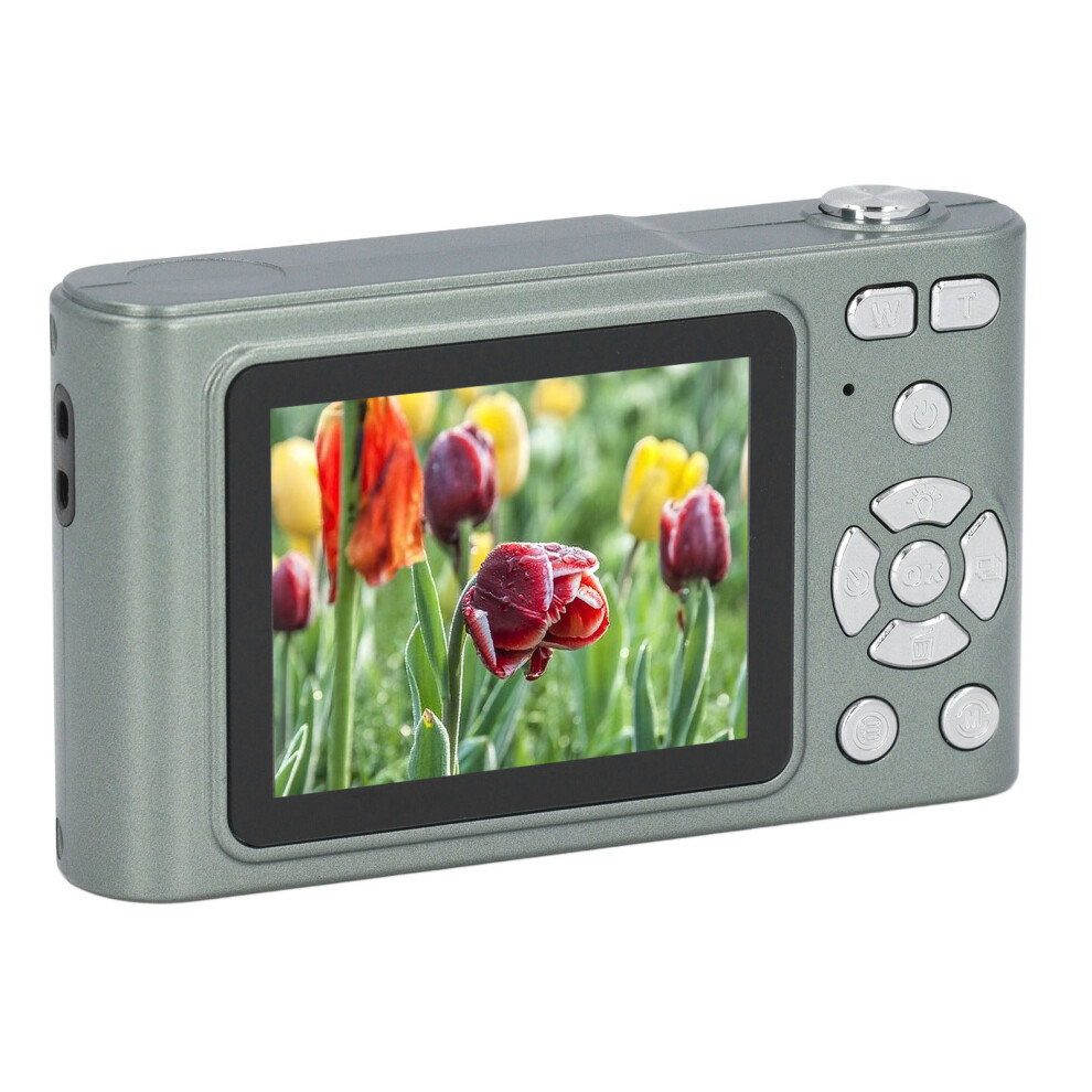 HD Digital Camera 48MP 4K 16X Zoom 2.4in Travel Green
