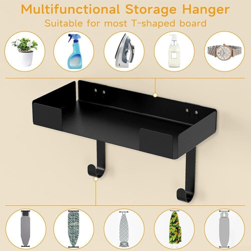 Space Saving Wall Mount Hanger for Irons and Boards, Durable Steel Design, Fits All Iron Sizes, Space Efficient Storage Solution 2