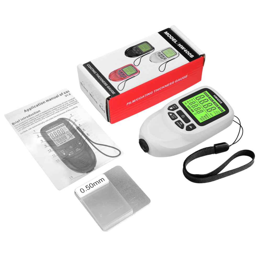 Paint Thickness Gauge Digital Car Coating Thickness Gauge-White 7754000060924