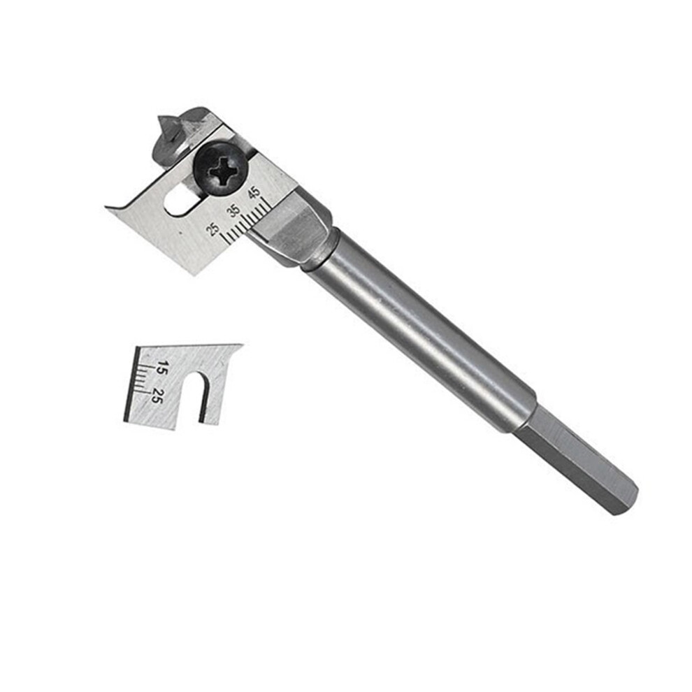 Adjustable Woodworking Spade Drill Bit Set,-15 And 45Mm Range 7754000061976