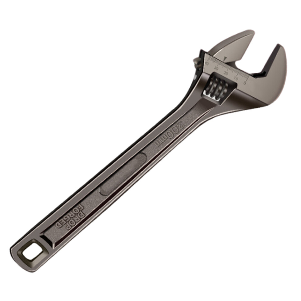 Large Opening Adjustable Spanner Monkey Wrench-12 Inches 7754000062003