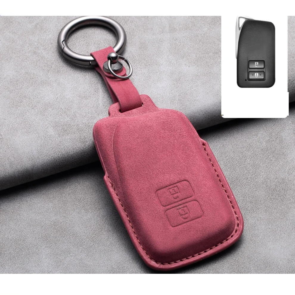 Leather Car Key Cover Case Holder For Lexus Nx Is Rx Es Gx Lx Ls Ux Gs 200 260 300 350 With D- Keychain Red 9016109694492