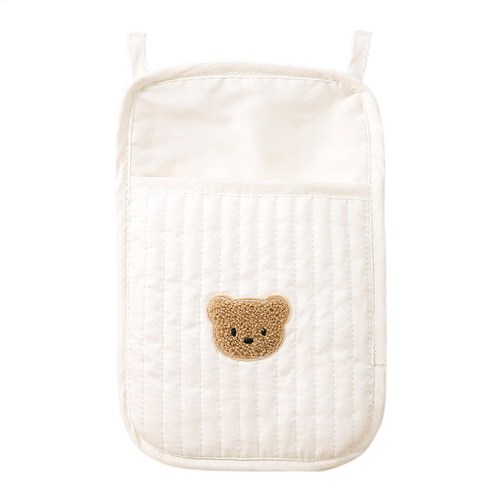 Crib Organiser Bed Organiser Pocket Bag for Bassinet Storage Attachment with Multiple Pockets for Nappies and Bibs