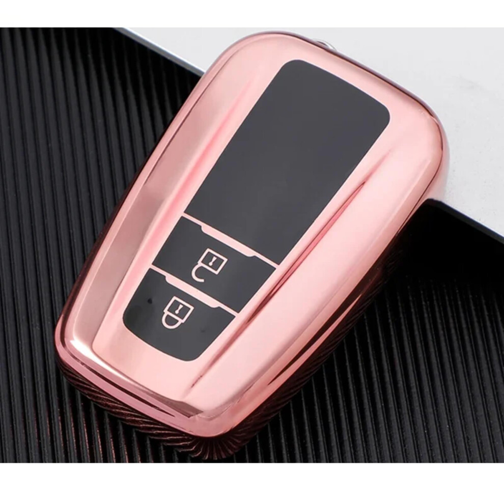 Fashion Tpu Car Remote Key Case Cover For Toyota Corolla Prius Camry C-Hr Rav4 Altis Land Cruiser Prado Keyless 2 Buttons Pink 6038364182920