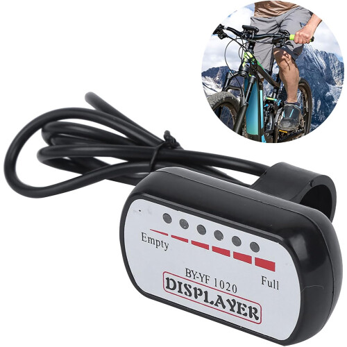 Electrical Quantity Display Battery Meter 24V for Mountain Bike, Plastic, Waterproof, Easy Install 1