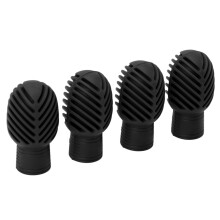 4PCS Silicone Silent Drumstick Tips Stretchable Black 32mm x 17mm
