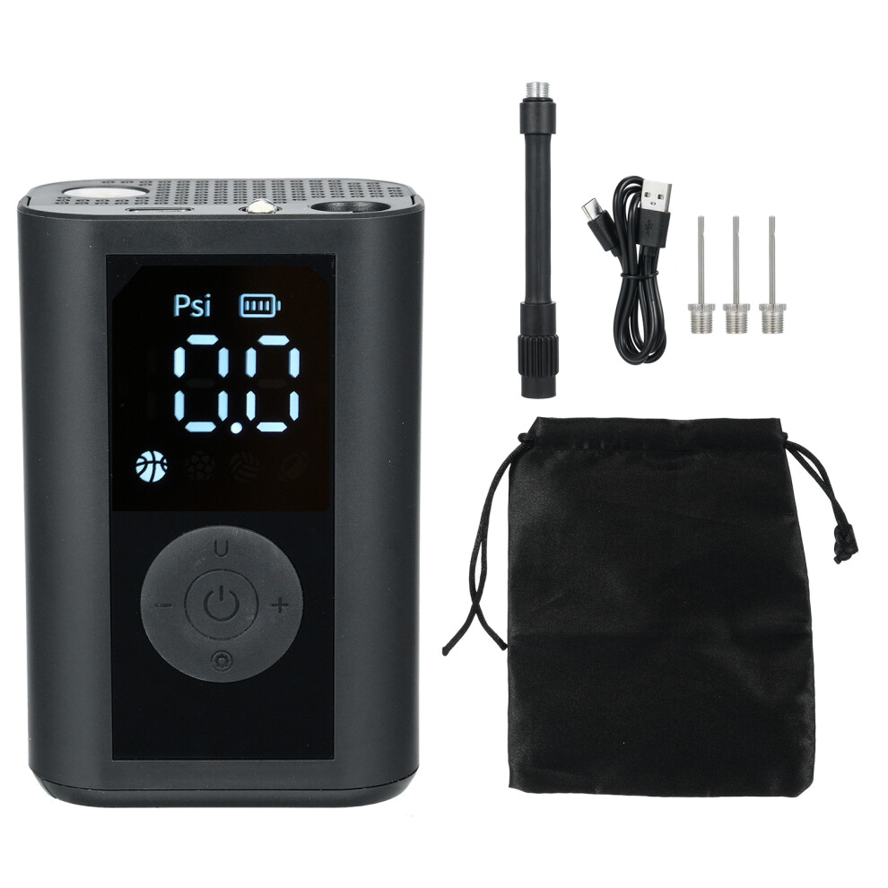 Portable Ball Inflator Electric Pump With Pressure Gauge & Led 8161347176031