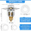 Sink Plug, Pop up Sink Plugs with Drain Strainer, Stainless Ste Bounce Core Push-Type Drain Plug, Un 21