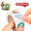 2pack Easter Stickers Decorations -1.5 inch Happy Easter Egg Bunny Sticker Roll Waterproof Holiday S 14