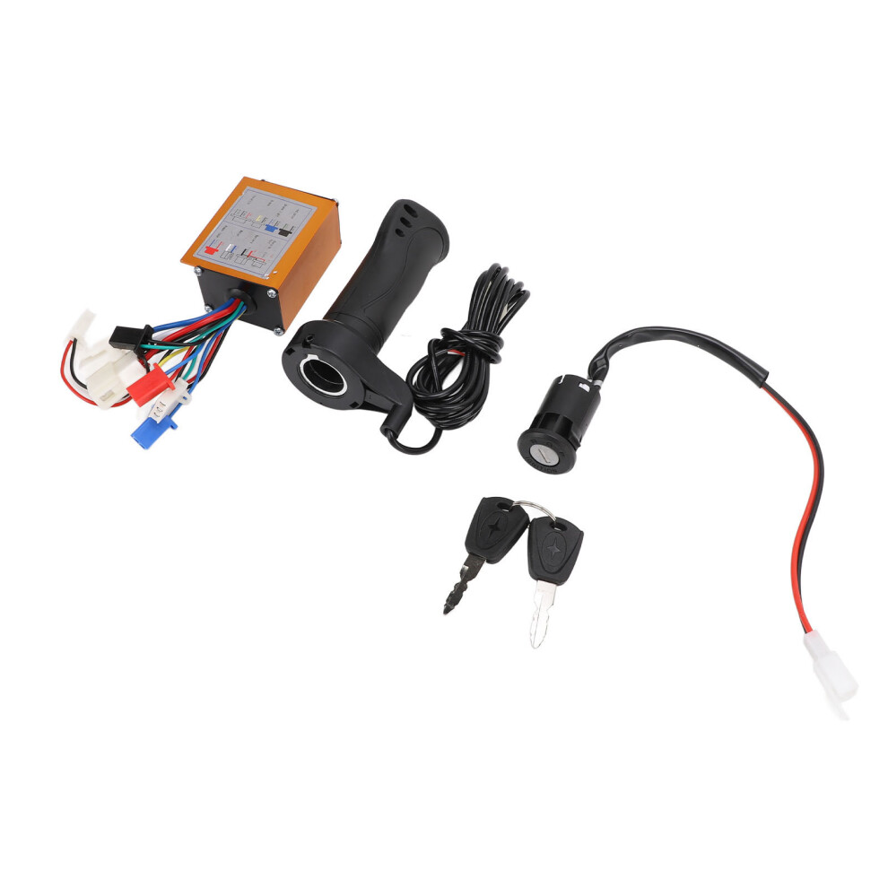 24V 250W Brushed Controller & Lock Throttle Grip Set For Electric Bike 4921347185310