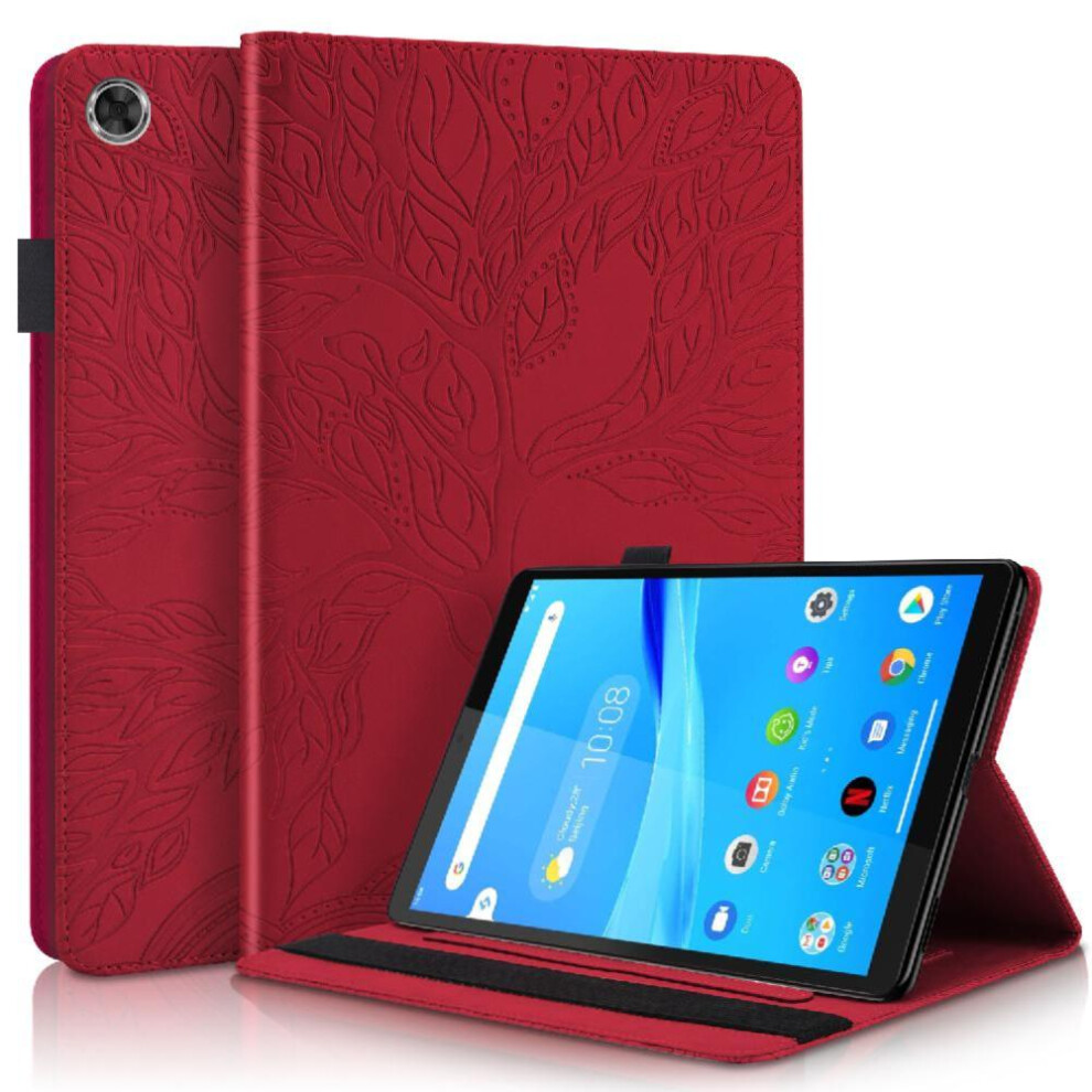 (Red) Tablet Case For Lenovo Tab M8 3Rd Gen Shock Absorbent Hands-Free Stand Stylus Holder Tpu Protection Red 764563182619