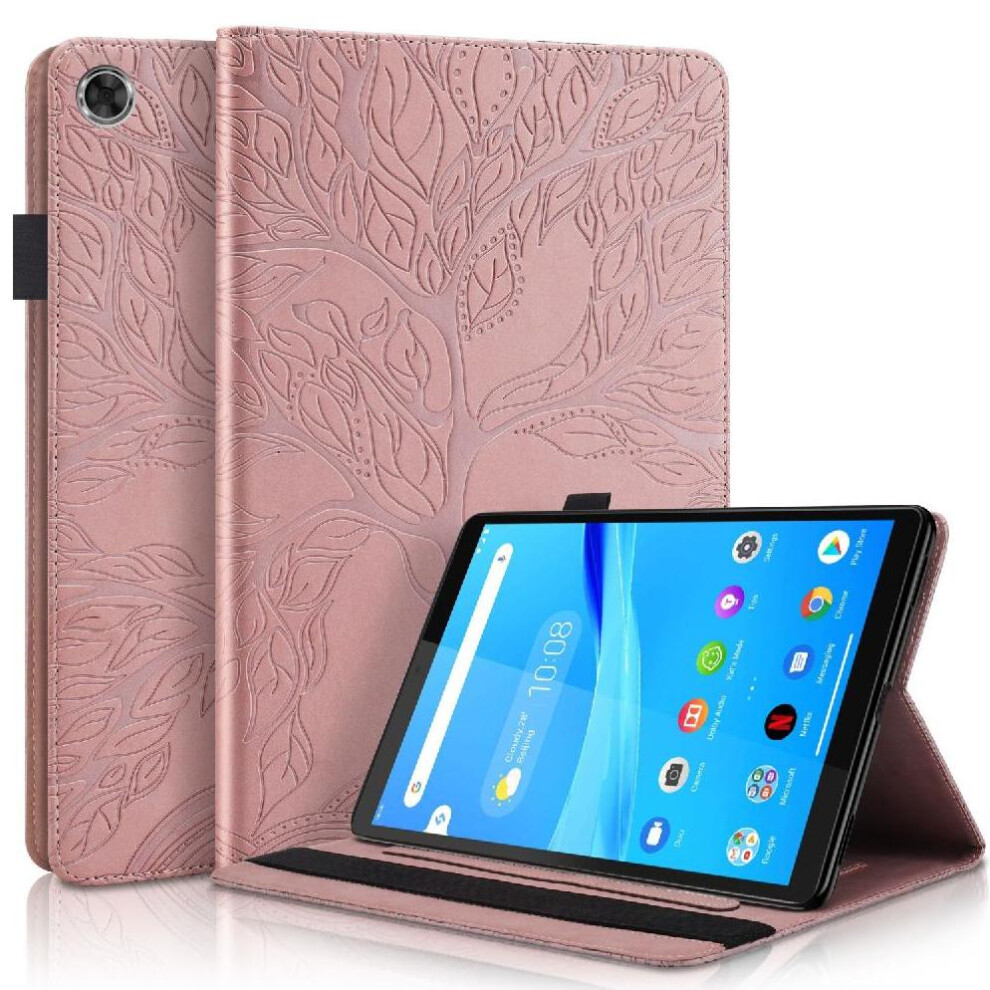 (Rose ) Tablet Case For Lenovo Tab M8 3Rd Gen Shock Absorbent Hands-Free Stand Stylus Holder Tpu Protection Gold 764563182633
