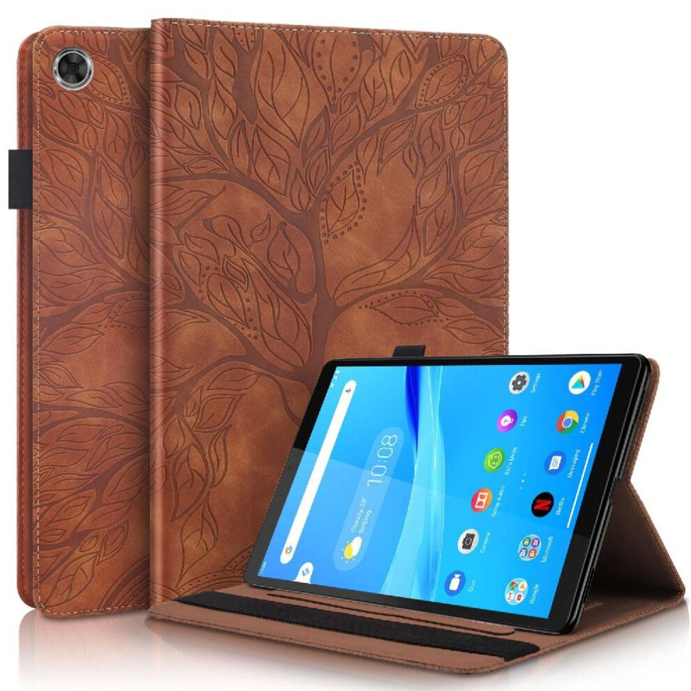 (Brown) Tablet Case For Lenovo Tab M8 3Rd Gen Shock Absorbent Hands-Free Stand Stylus Holder Tpu Protection Brown 764563182640