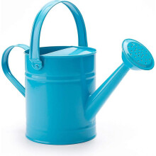 1.5l (or 51oz) Blue Metal Watering Can - Kids Children Garden Outdoor Watering Bucket - Small Portable Indoor Watering Equipment with Anti-rust Powder