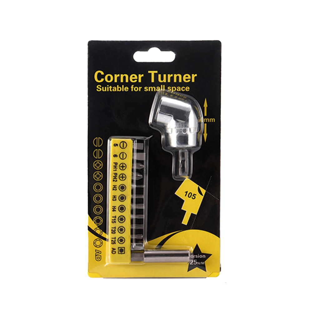 Flexible Drill Bit Extension Set | 105 Degree Socket Adapter For Tight Spaces, Screwdriver Bit Angle Attachment Tool 6038364184269